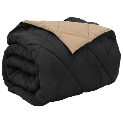 Piumone Completo Annuale Nero e Talpa 220 x 260 cm Microfibra