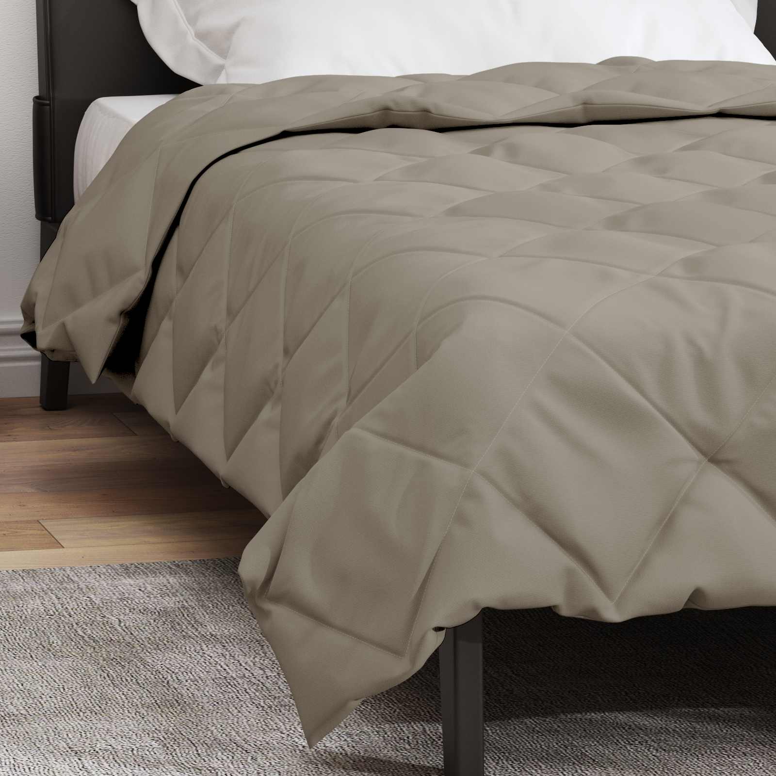 Piumone Completo Annuale Grigio chiaro 140 x 200 cm Microfibra | homemem39