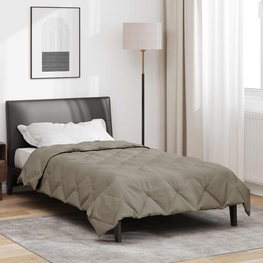 Piumone Completo Annuale Grigio chiaro 155 x 220 cm Microfibra - homemem39