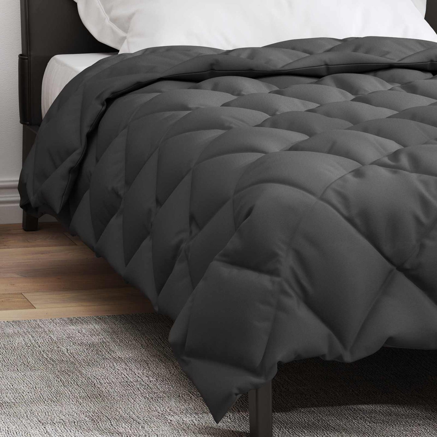 Duvet Invernale Antracite 200 x 155 cm Microfibra