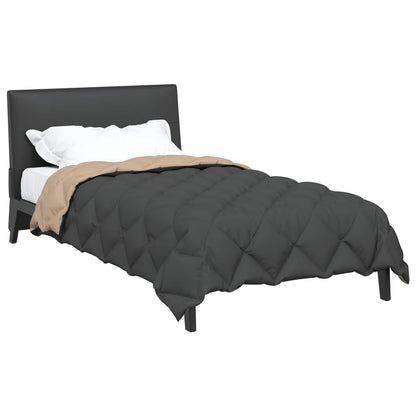 Duvet Invernale Antracite e Talpa 140 x 200 cm Microfibra | homemem39