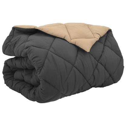 Duvet Invernale Antracite e Talpa 240 x 200 cm Microfibra