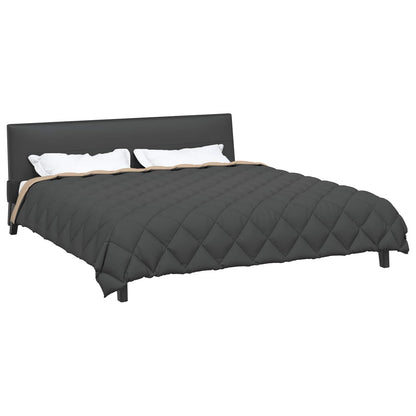 Duvet Invernale Antracite e Talpa 240 x 200 cm Microfibra