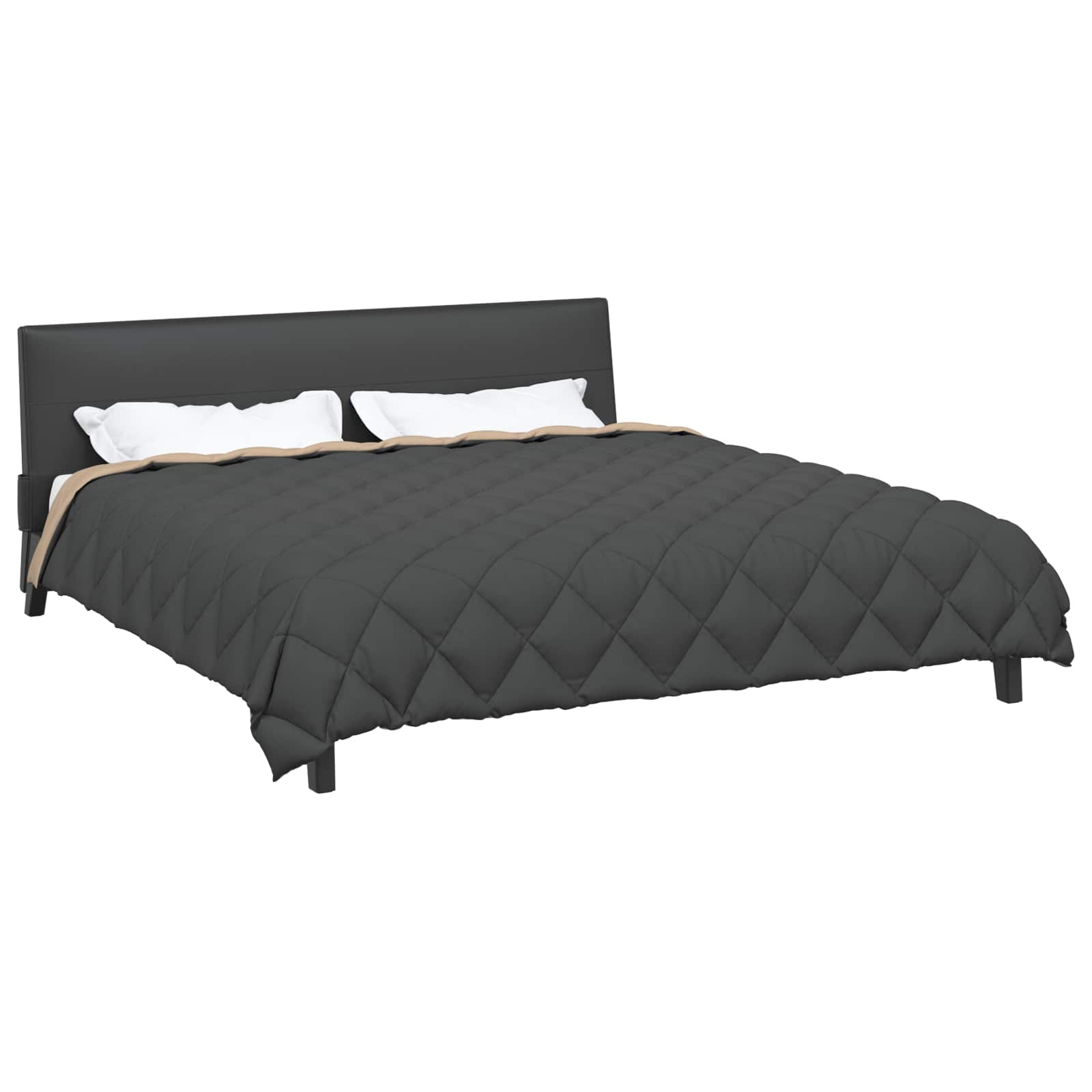Duvet Invernale Antracite e Talpa 220 x 240 cm Microfibra | homemem39