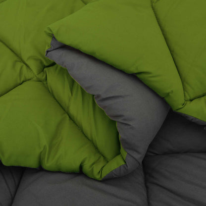 Duvet Invernale Verde e Antracite 220 x 155 cm Microfibra