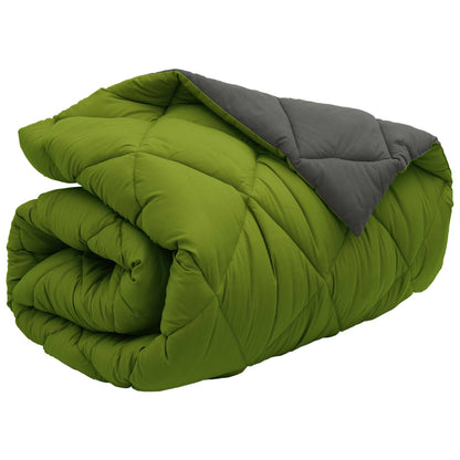 Duvet Invernale Verde e Antracite 220 x 155 cm Microfibra