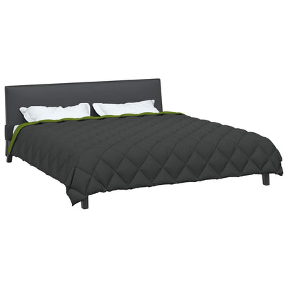 Duvet Invernale Verde e Antracite 220 x 200 cm Microfibra