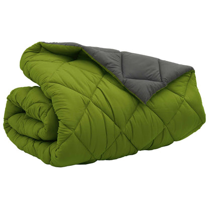 Duvet Invernale Verde e Antracite 220 x 240 cm Microfibra