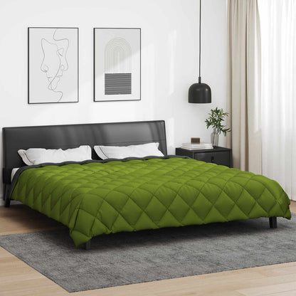 Duvet Invernale Verde e Antracite 240 x 260 cm Microfibra