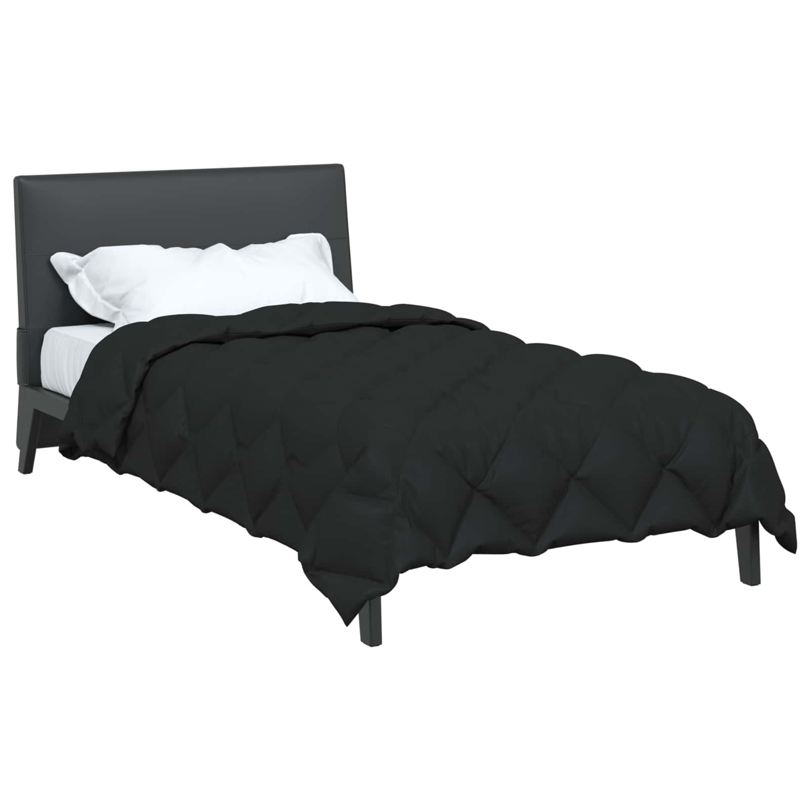 Duvet Invernale Nero 155 x 220 cm Microfibra | homemem39