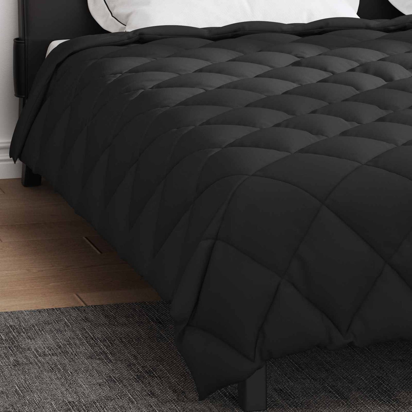 Duvet Invernale Nero 220 x 260 cm Microfibra