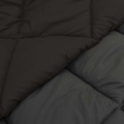 Duvet Invernale 135 x 220 cm 450 gsm Nero e antracite
