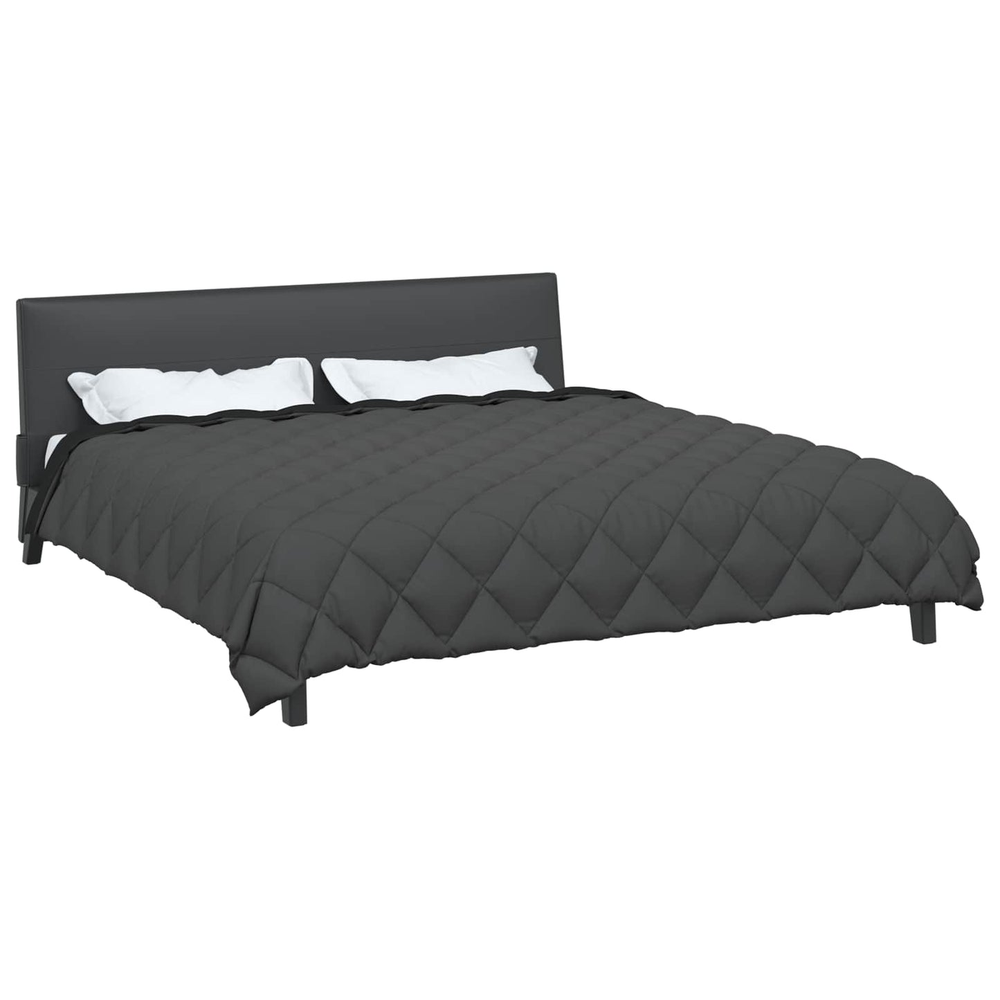 Duvet Invernale Nero e antracite 220 x 260 cm Microfibra