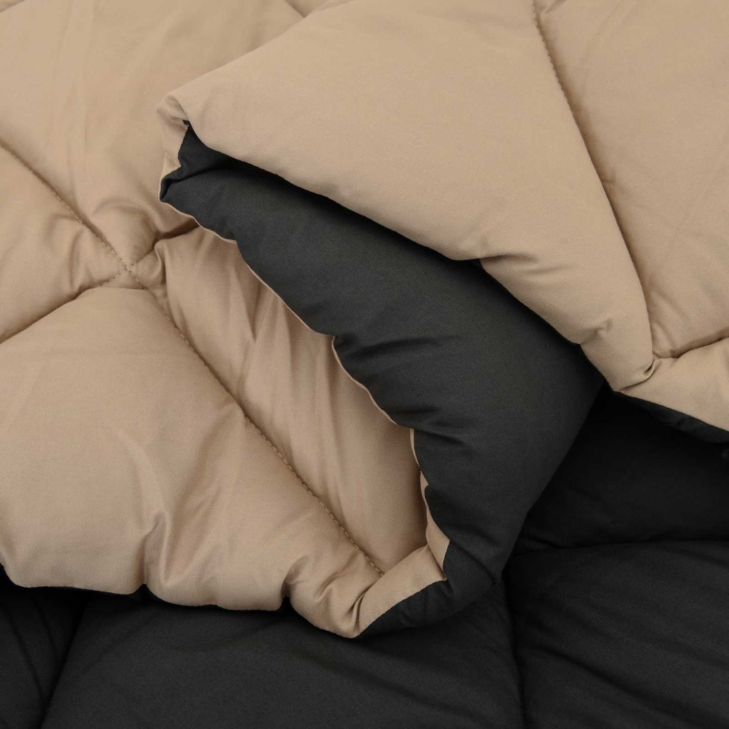 Duvet Invernale 140 x 200 cm 450 gsm Nero e Talpa