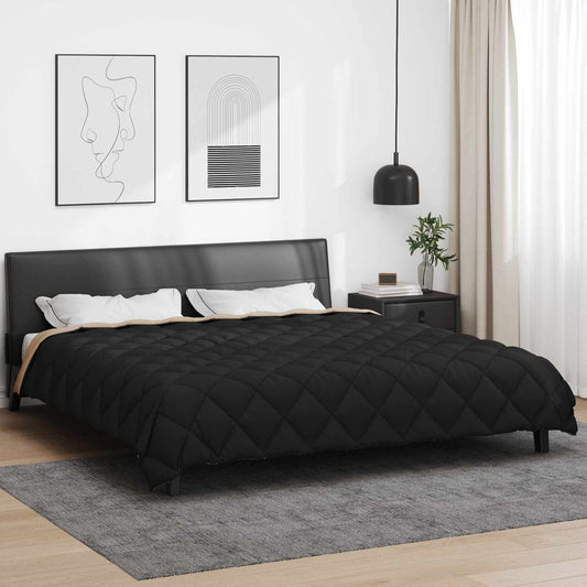 Duvet Invernale Nero e Talpa 200 x 200 cm Microfibra