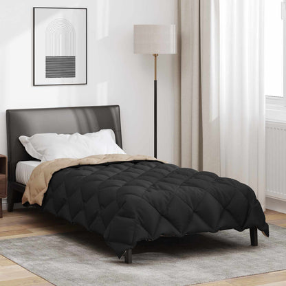 Duvet Invernale Nero e Talpa 140 x 220 cm Microfibra | homemem39