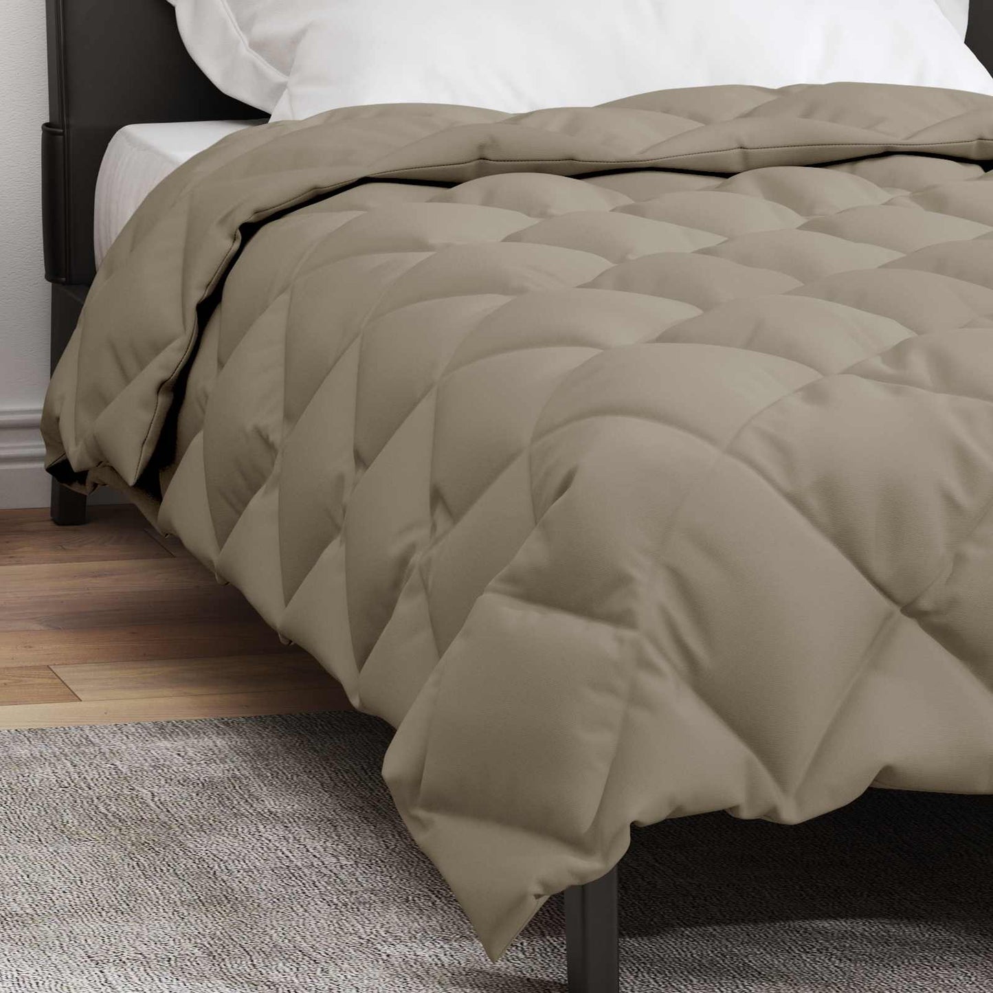 Duvet Invernale Grigio chiaro 200 x 155 cm Microfibra