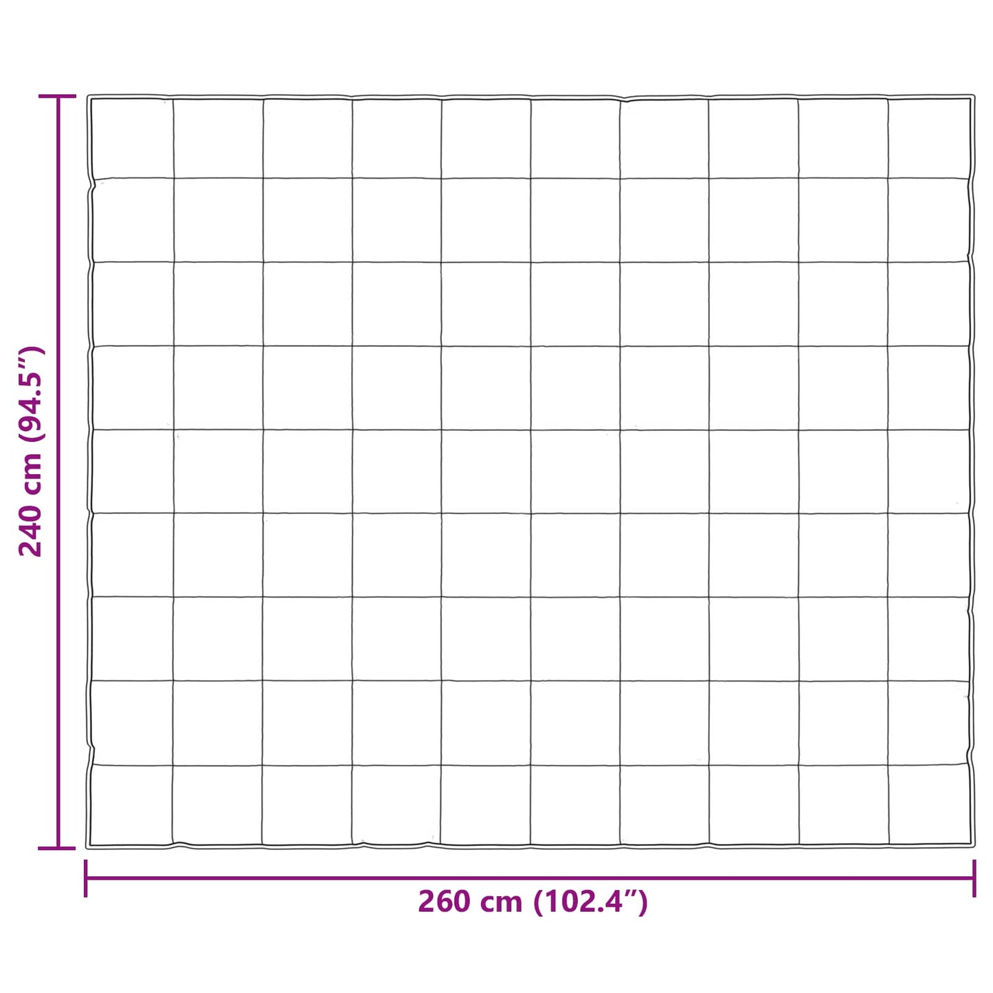Piumone Completo Annuale 240 x 260 cm 300 gsm Nero