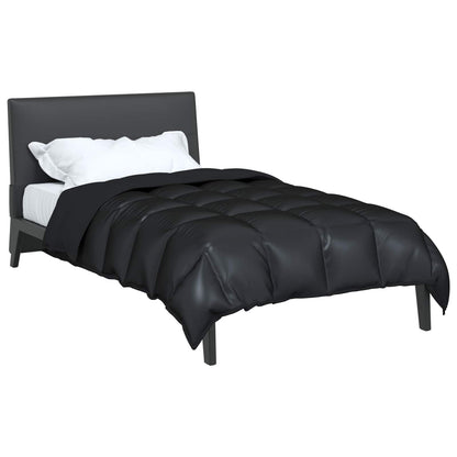 Duvet Invernale Nero 200 x 155 cm Satin e Micropile