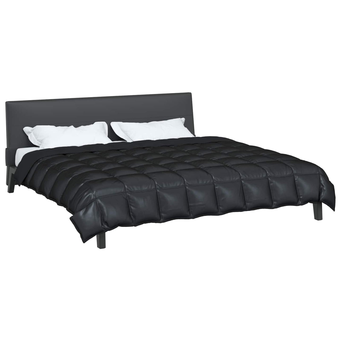 Duvet Invernale Nero 220 x 200 cm Satin e Micropile