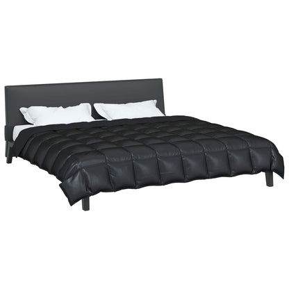 Duvet Invernale Nero 220 x 200 cm Satin e Micropile
