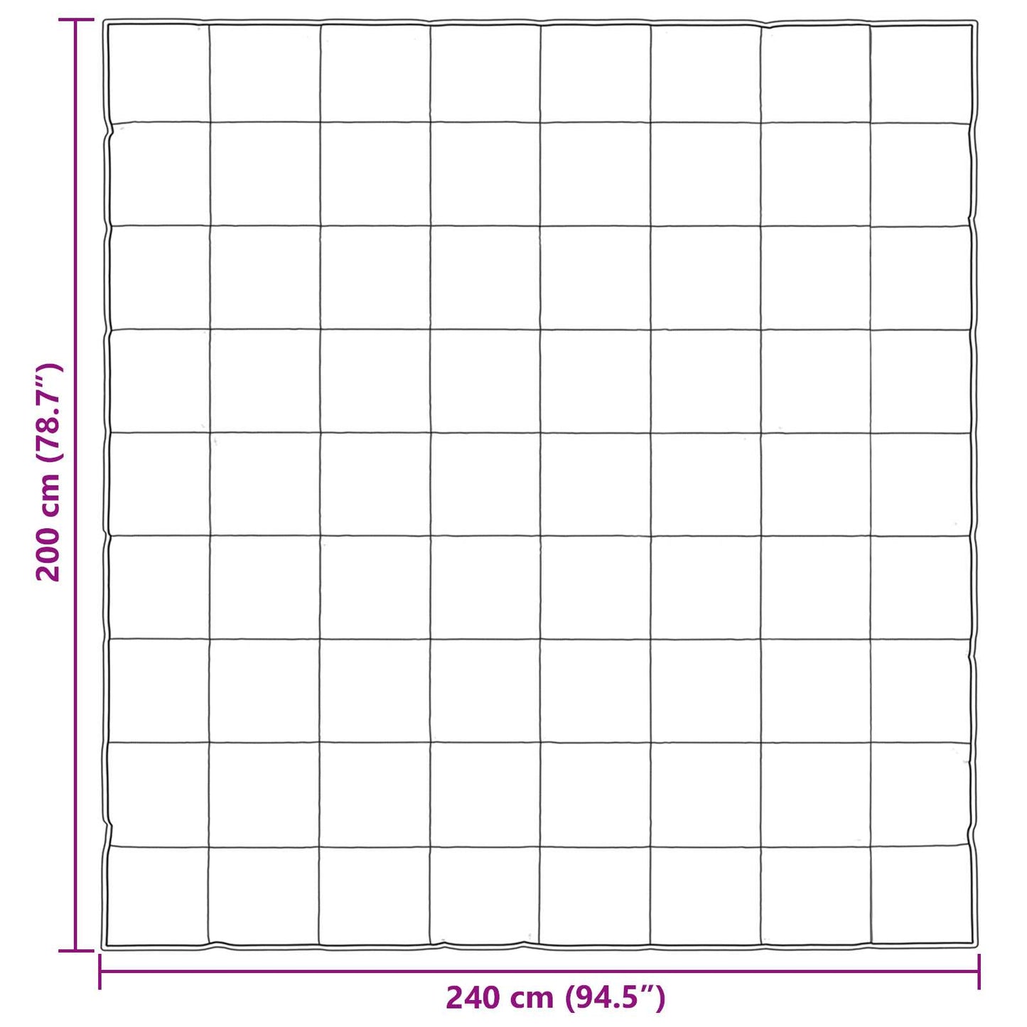 Duvet Invernale 200 x 240 cm 450 gsm Argento