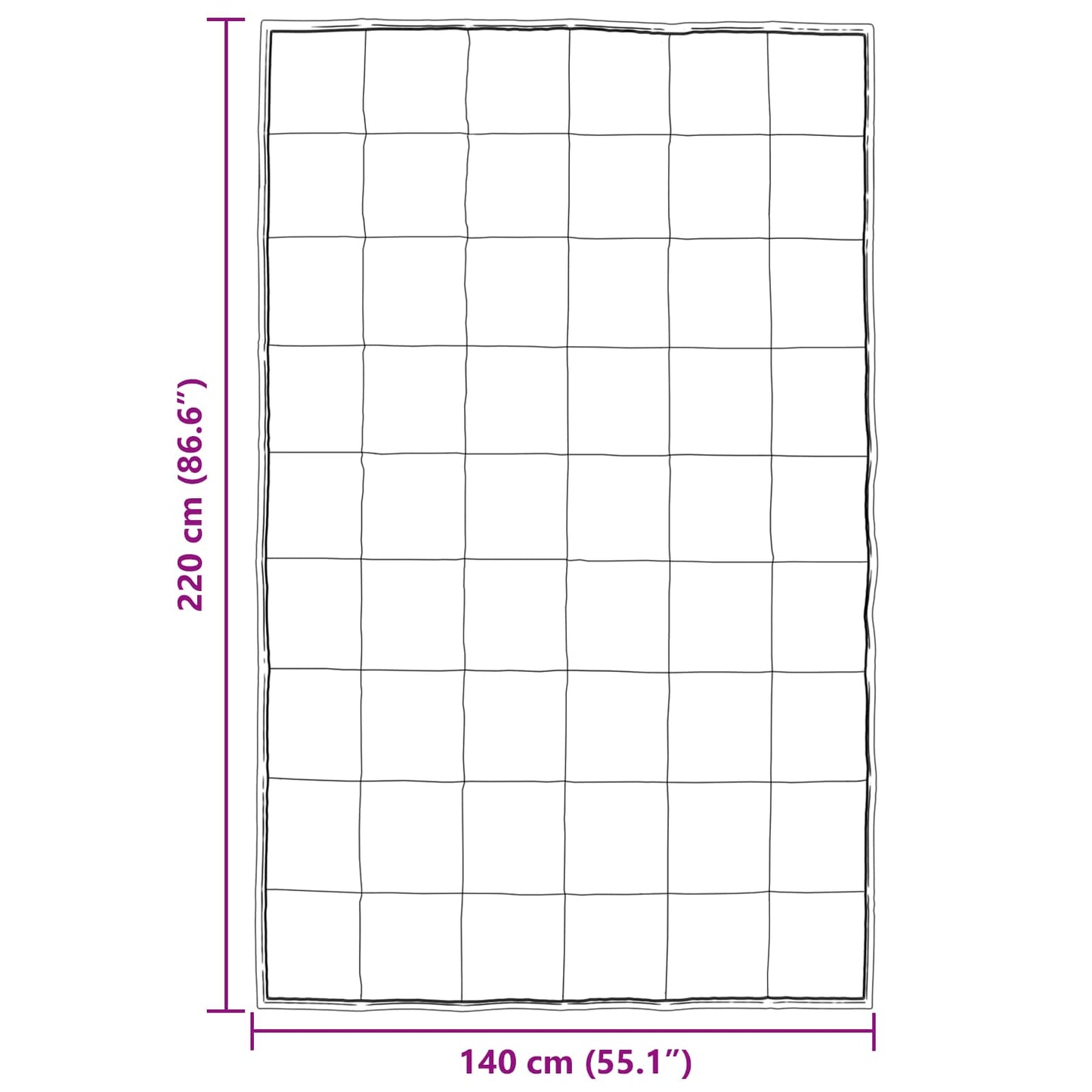Duvet Invernale 140 x 220 cm 450 gsm Argento