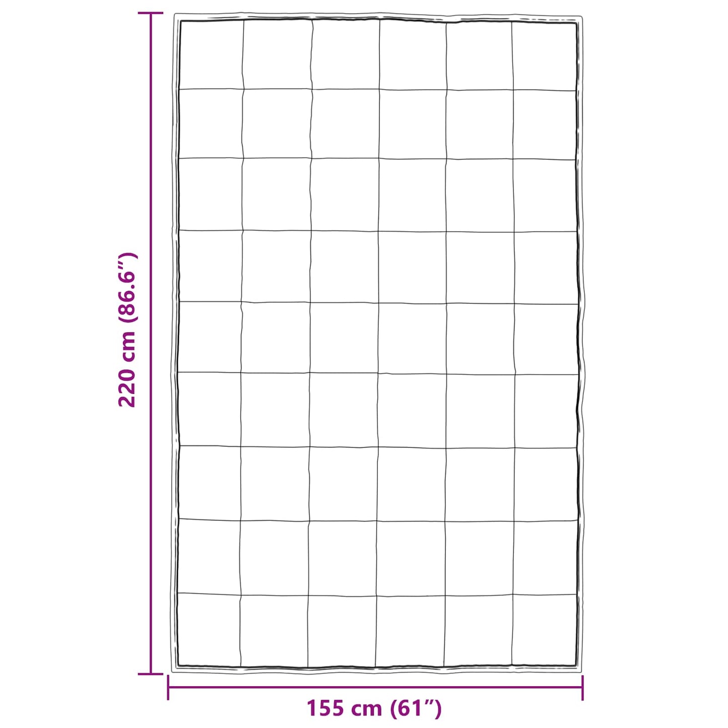 Duvet Invernale 155 x 220 cm 450 gsm Argento