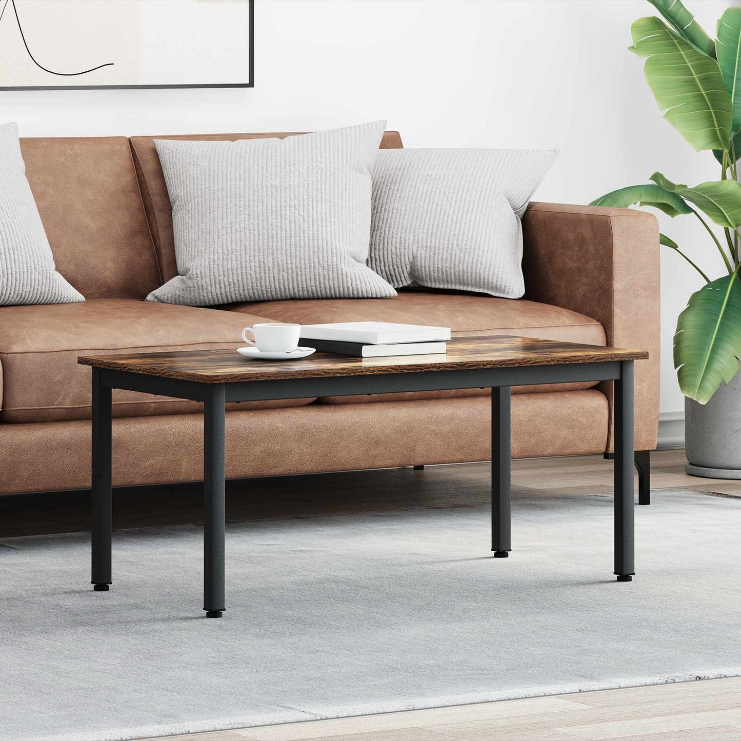 Tavolino da salotto Quercia Fumosa 100 x 50 x 45 cm | homemem39