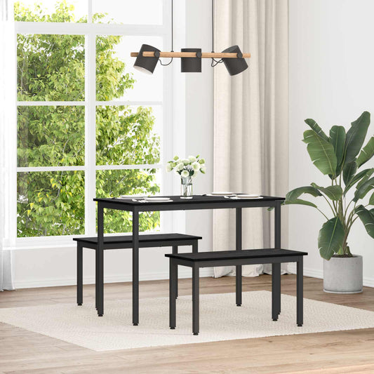 panchina Rovere Nero 80 x 35 x 45 cm Legno multistrato