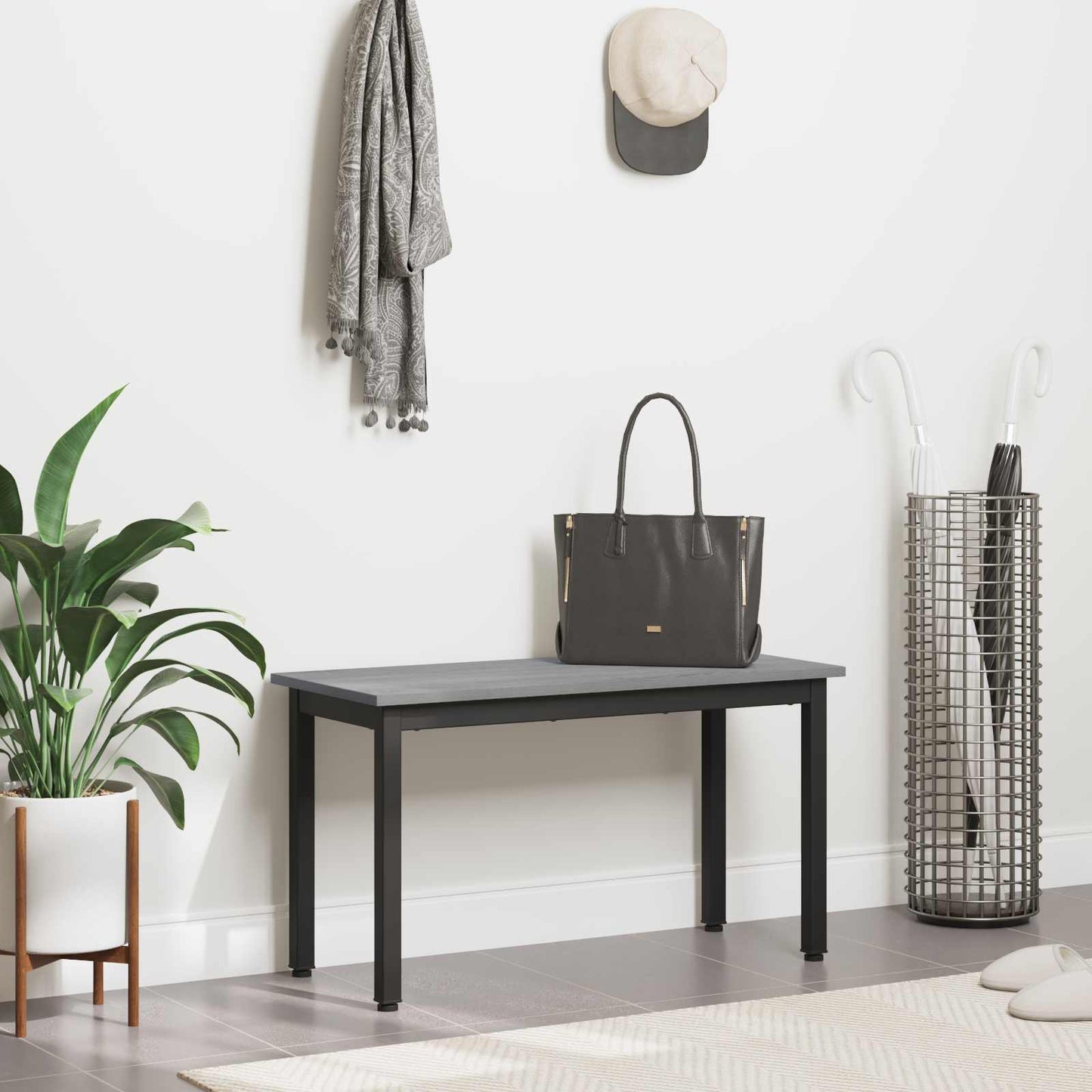 panchina Grigio Sonoma 80 x 35 x 45 cm Legno multistrato