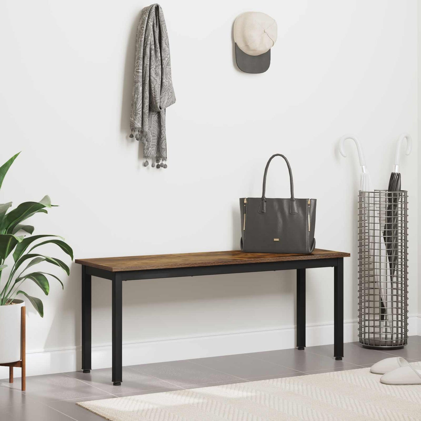 panchina Quercia Fumosa 110 x 35 x 45 cm Legno multistrato