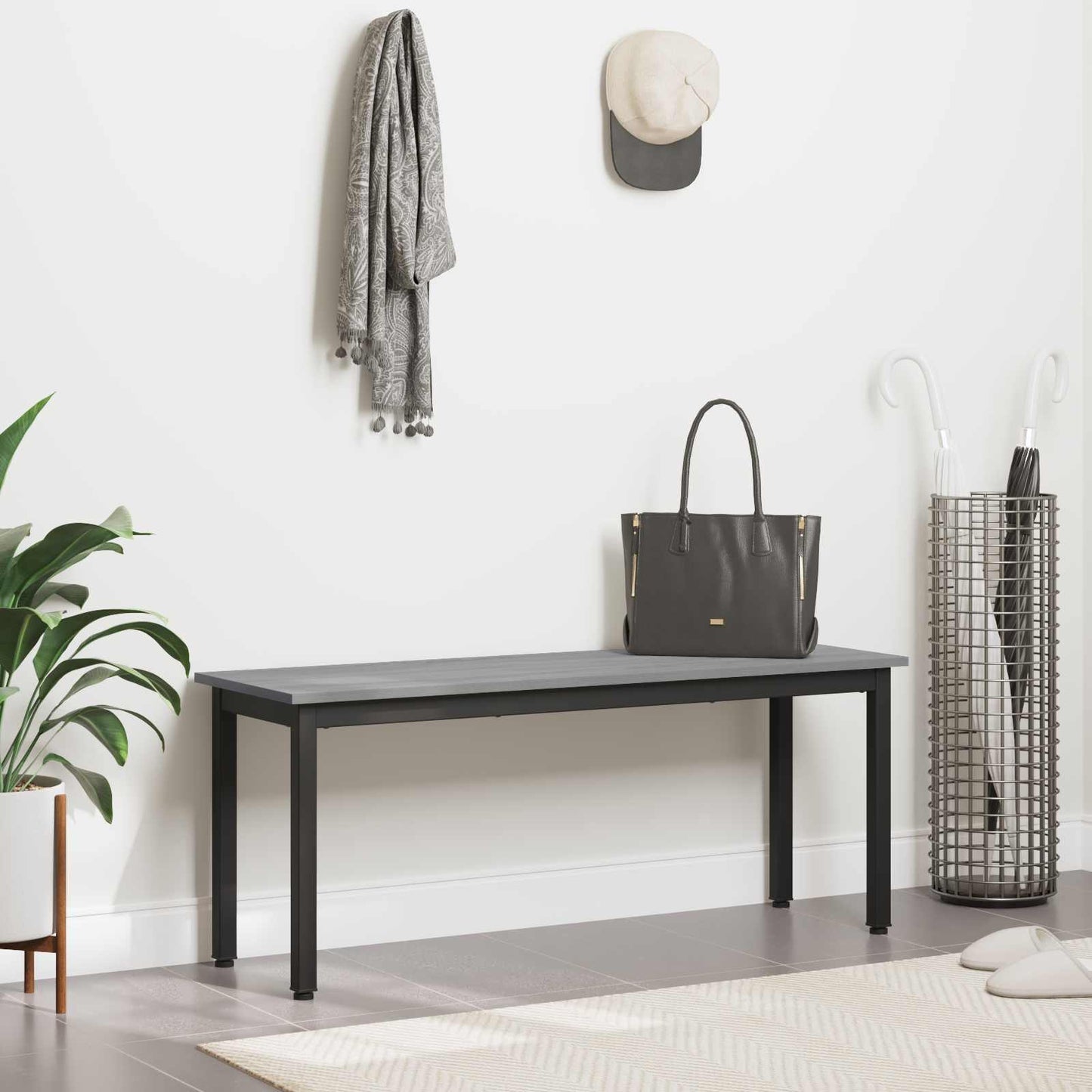 panchina Grigio Sonoma 110 x 35 x 45 cm Legno ingegnerizzato