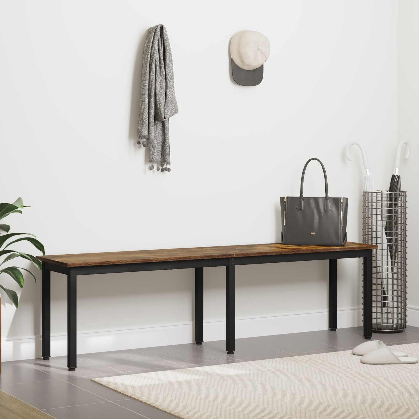 panchina Quercia Fumosa 160 x 35 x 45 cm Legno multistrato