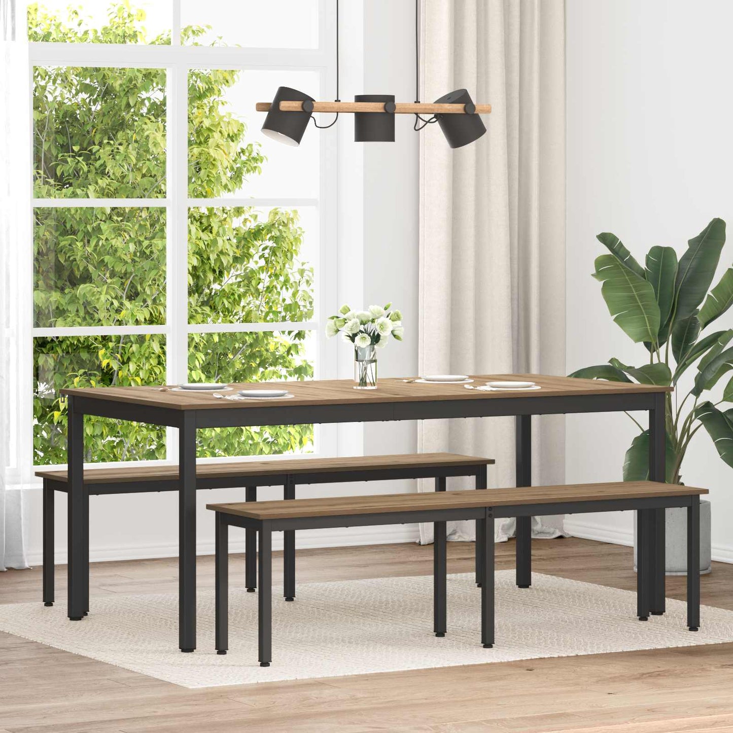 panchina Rovere Artigianale 160 x 35 x 45 cm Legno multistrato