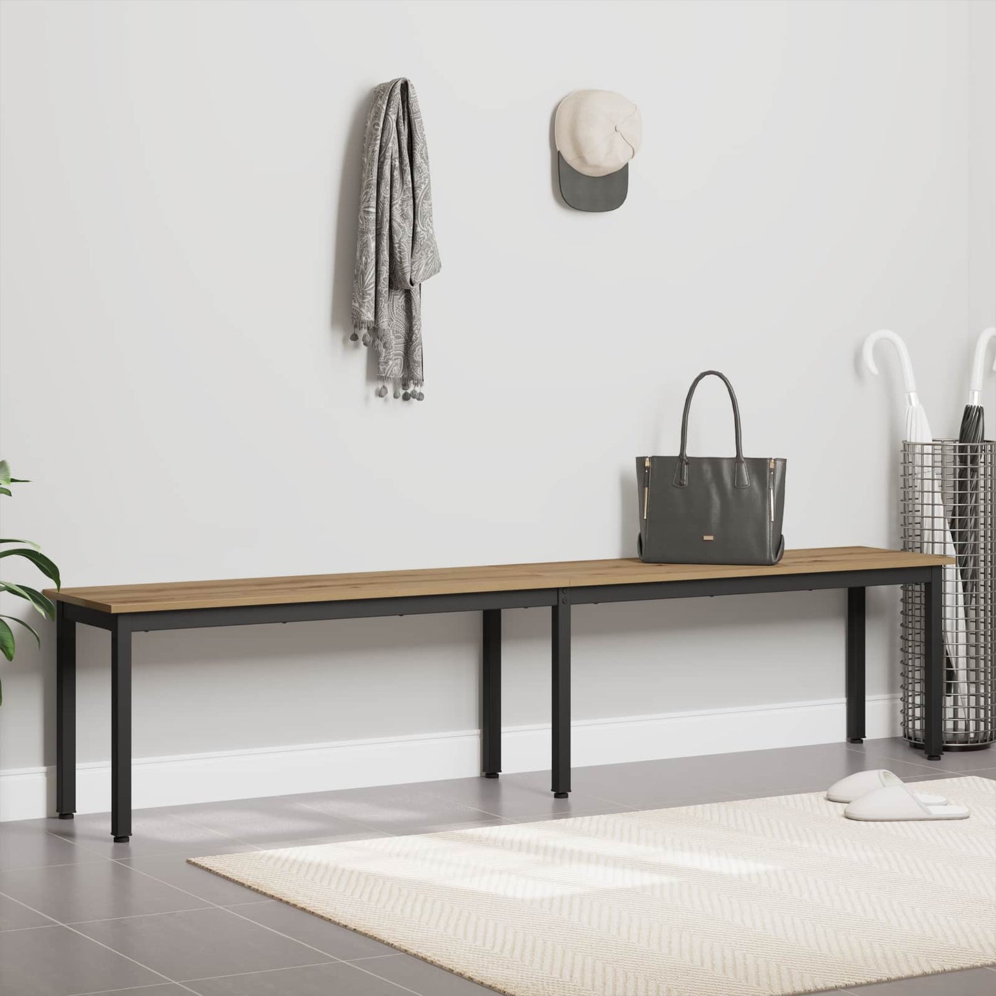 panchina Rovere Artigianale 200 x 35 x 45 cm Legno multistrato