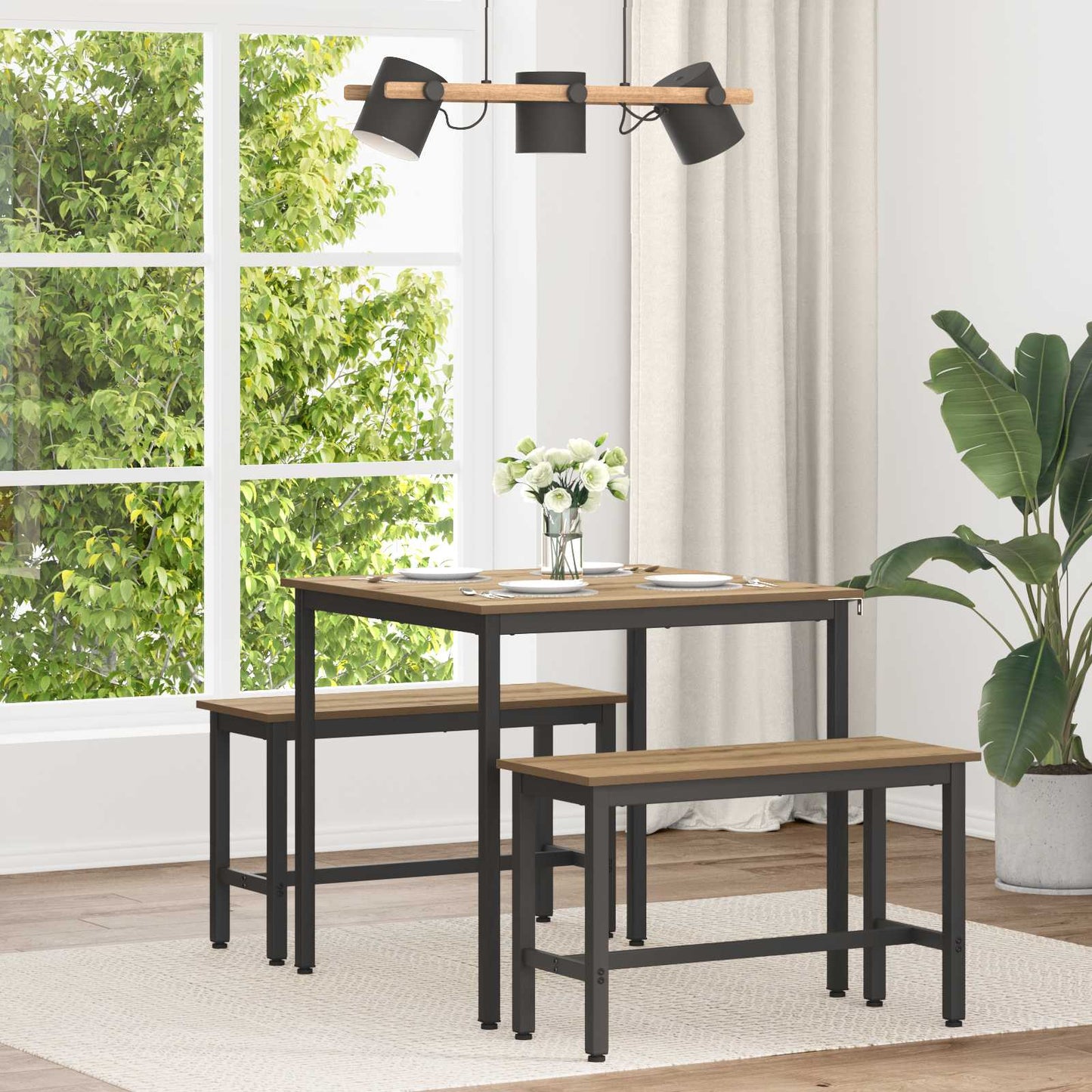 Tavoli da pranzo 80 x 80 x 75 cm Legno ingegnerizzato Quadrato