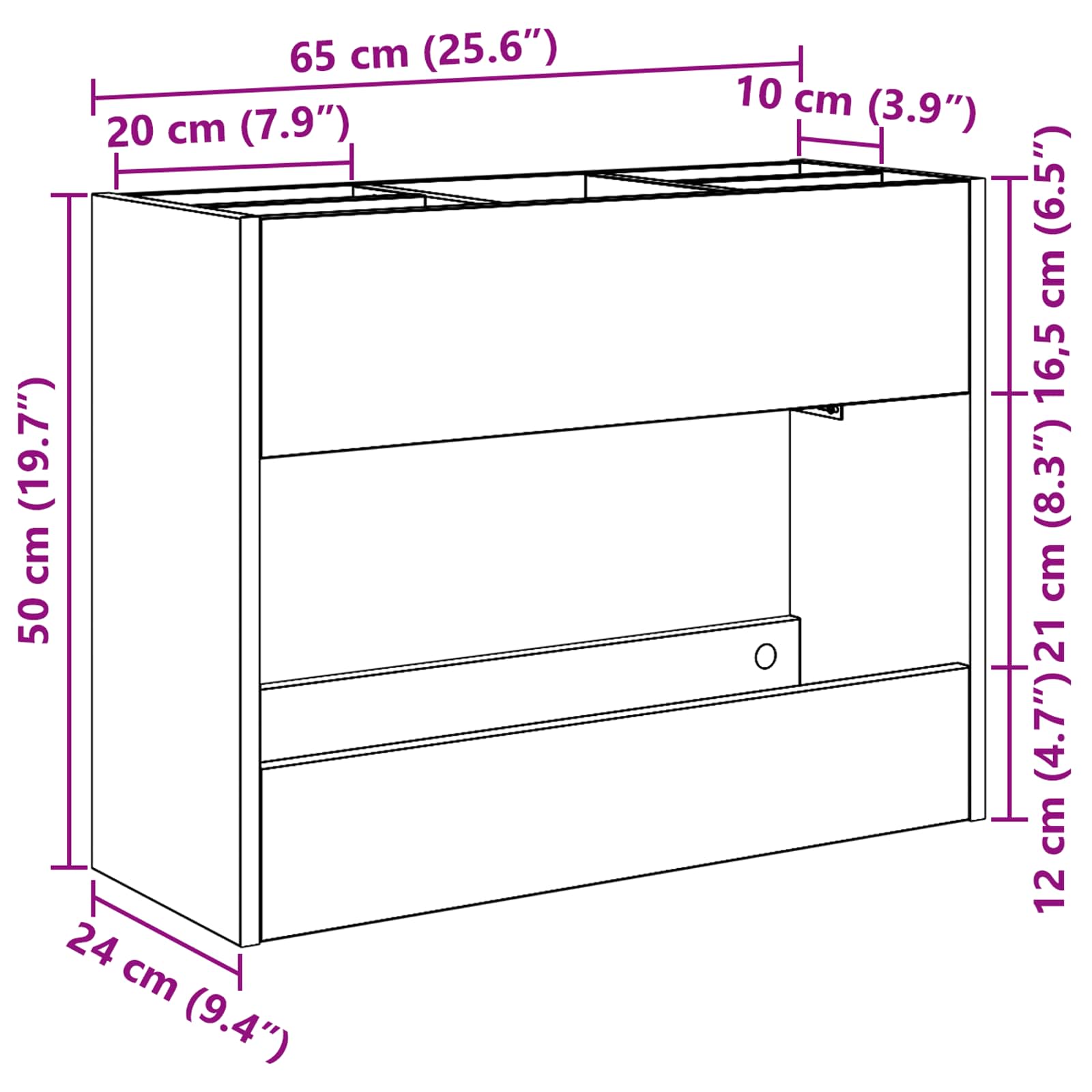Supporto per Ombrellone Rovere Sonoma 65 x 24 x 50 cm | homemem39