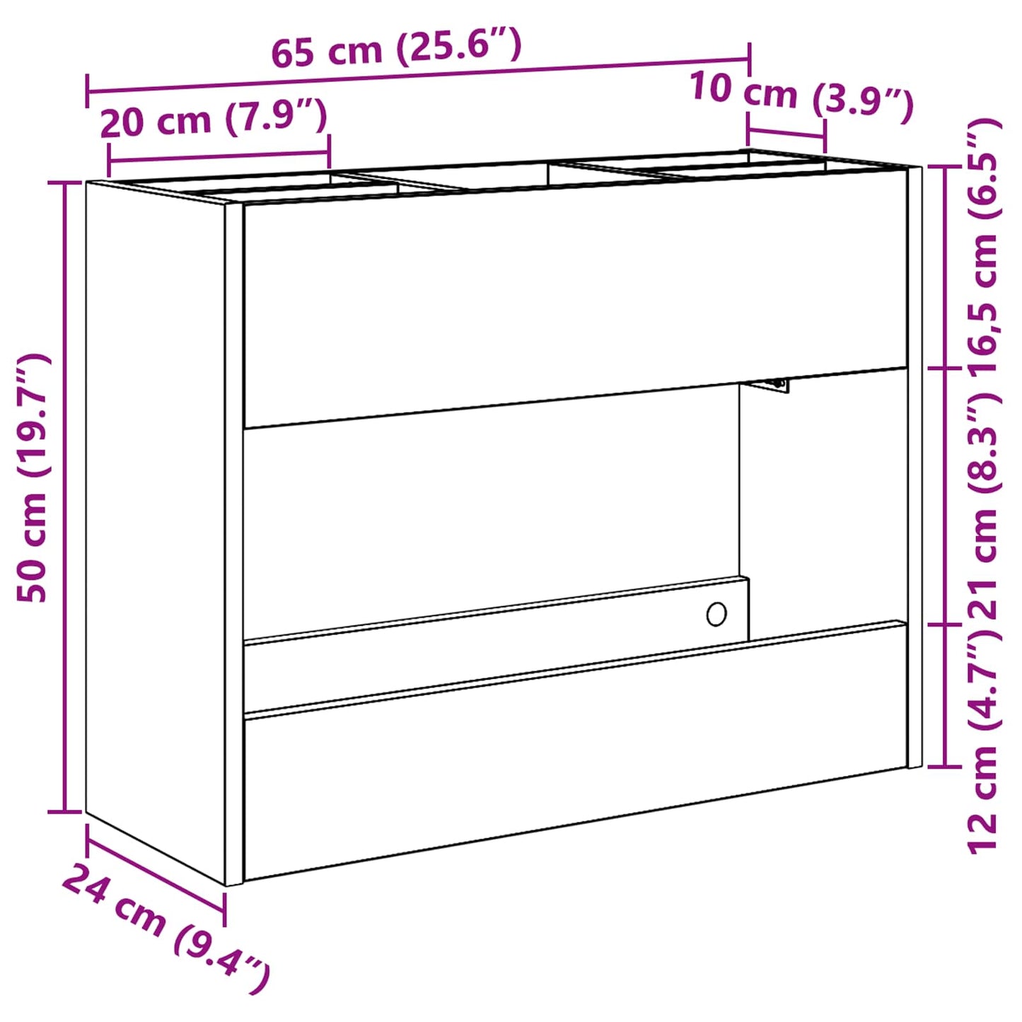 Supporto per Ombrellone Grigio cemento 65 x 24 x 50 cm | homemem39