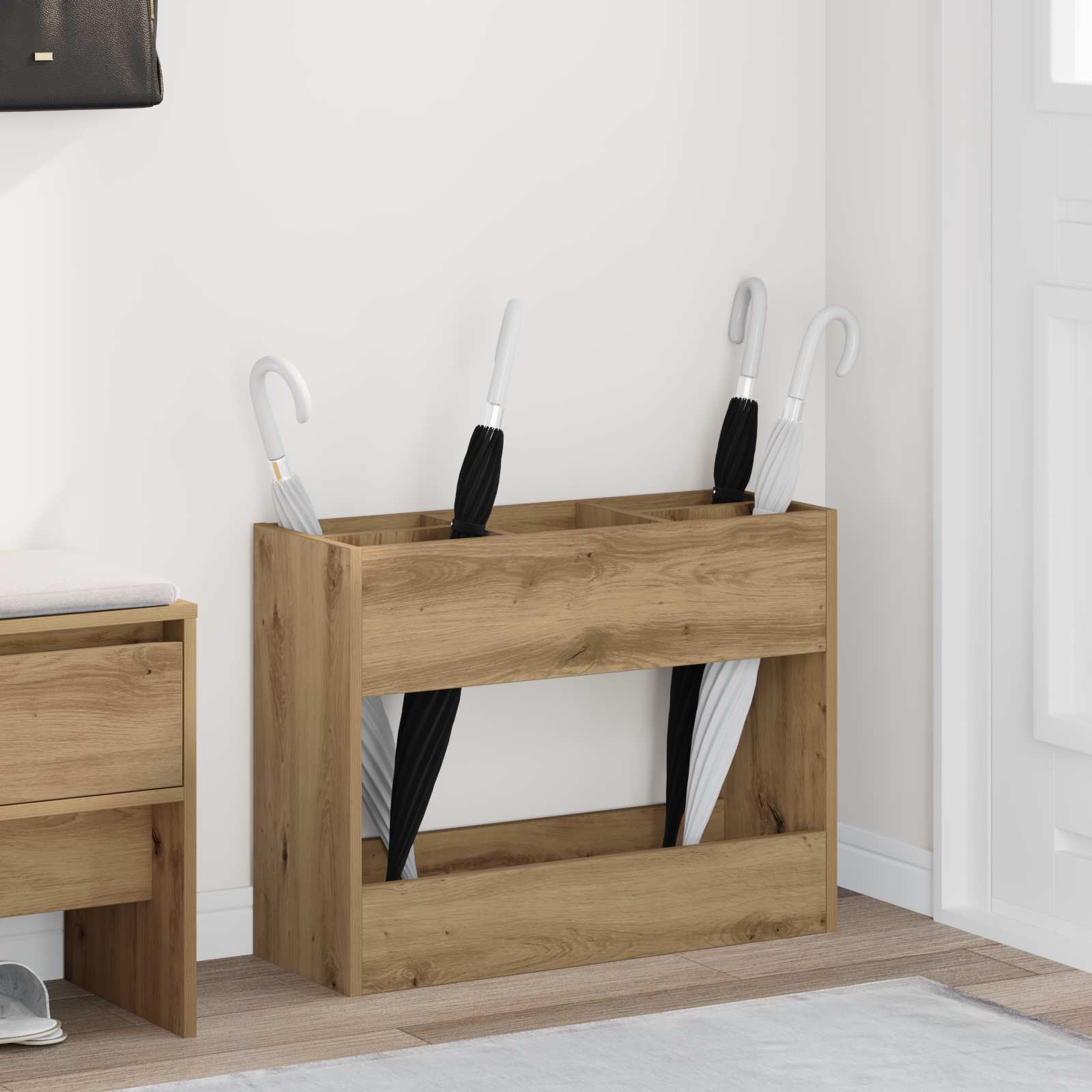 Supporto per Ombrellone Rovere artigianale 65 x 24 x 50 cm | homemem39