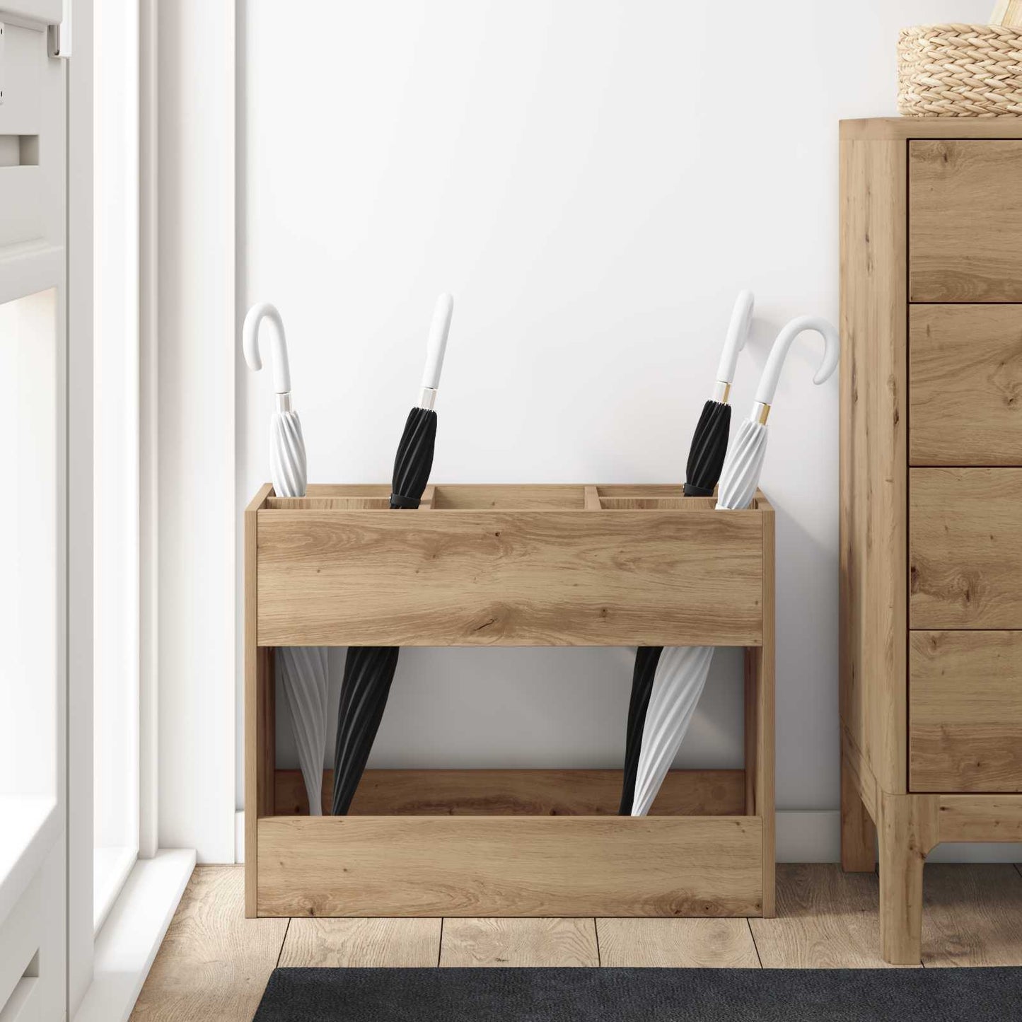 Supporto per Ombrellone Rovere artigianale 65 x 24 x 50 cm