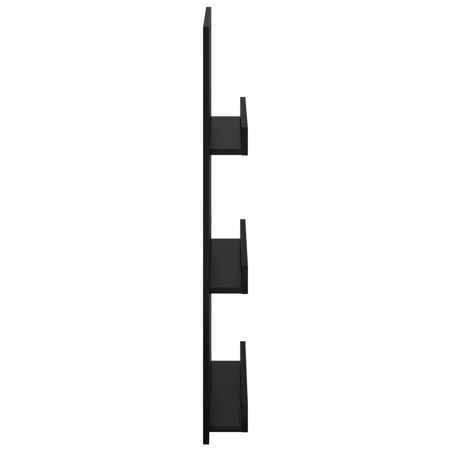 Scaffale per riviste Rovere Nero 51 x 11 x 102 cm