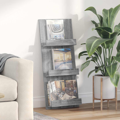 Scaffale per riviste Grigio Sonoma 51 x 11 x 102 cm