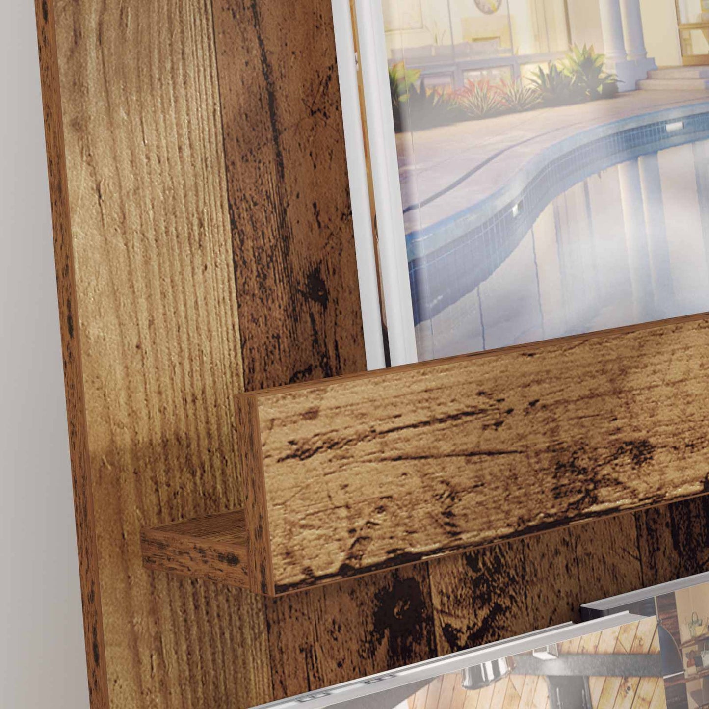 Scaffale per riviste Legno vecchio 51 x 11 x 102 cm