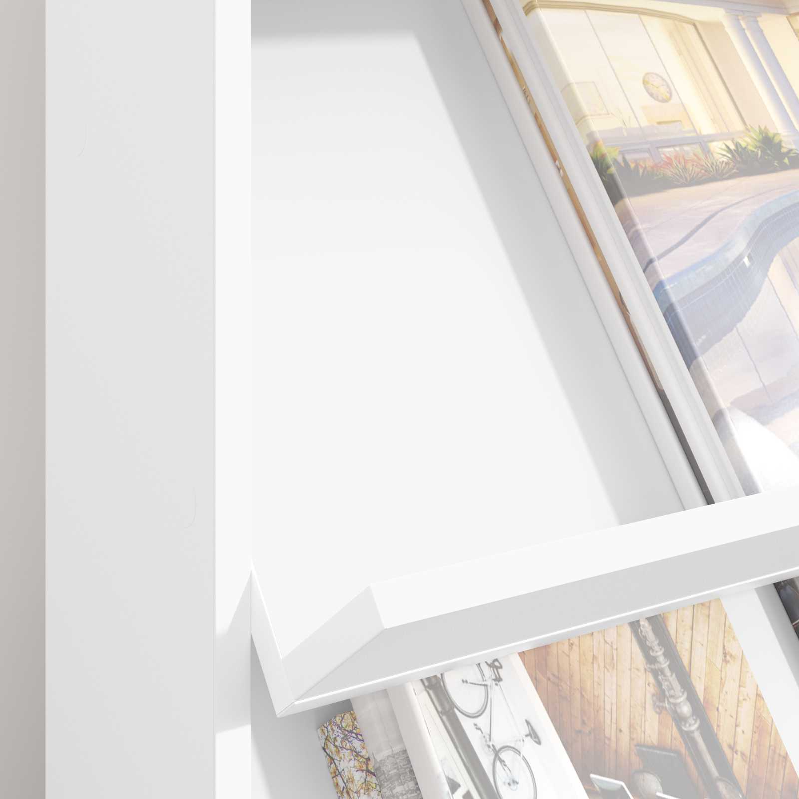 Scaffale per riviste Bianco 70 x 41 x 156 cm Legno multistrato | homemem39