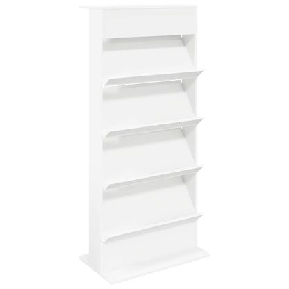 Scaffale per riviste Bianco 70 x 41 x 156 cm Legno multistrato | homemem39