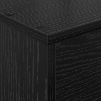 Scaffale per riviste Rovere Nero 70 x 41 x 126 cm | homemem39