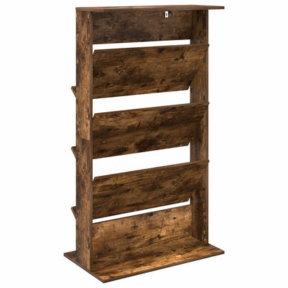 Scaffale per riviste Rovere fumé 70 x 41 x 126 cm | homemem39