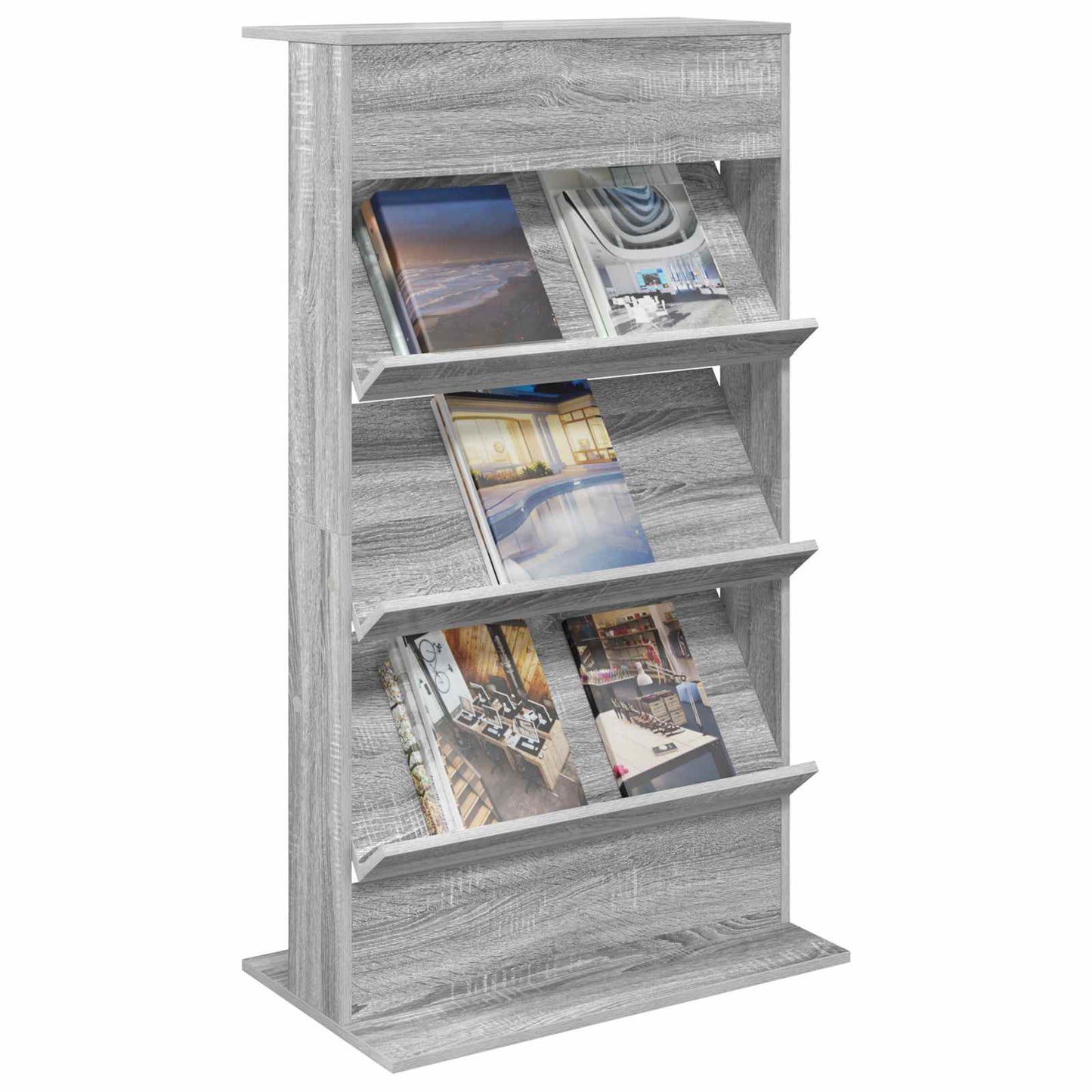 Scaffale per riviste Grigio Sonoma 70 x 41 x 126 cm | homemem39