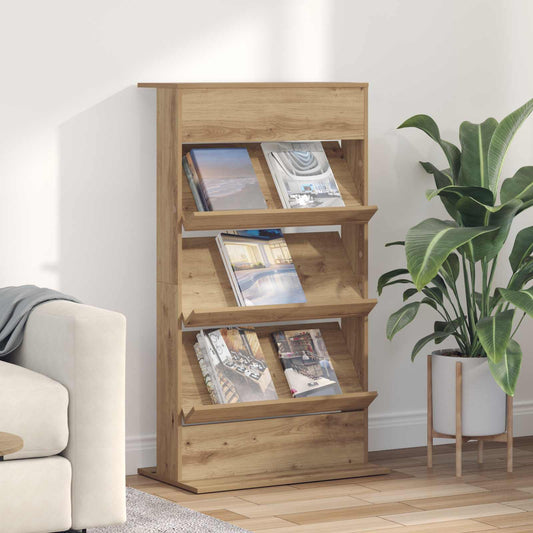 Scaffale per riviste Rovere artigianale 70 x 41 x 126 cm | homemem39